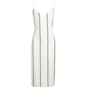 Equipment Aita Striped Silk Satin Dress White Women's 4 NWT